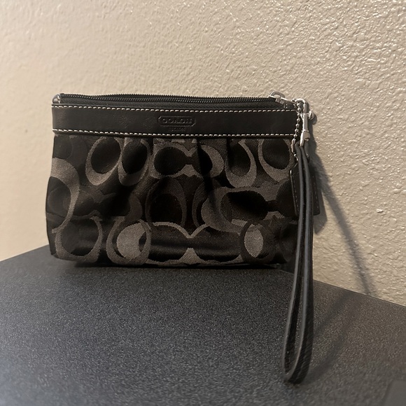 Coach Black and Gray Wristlet - Picture 1 of 10